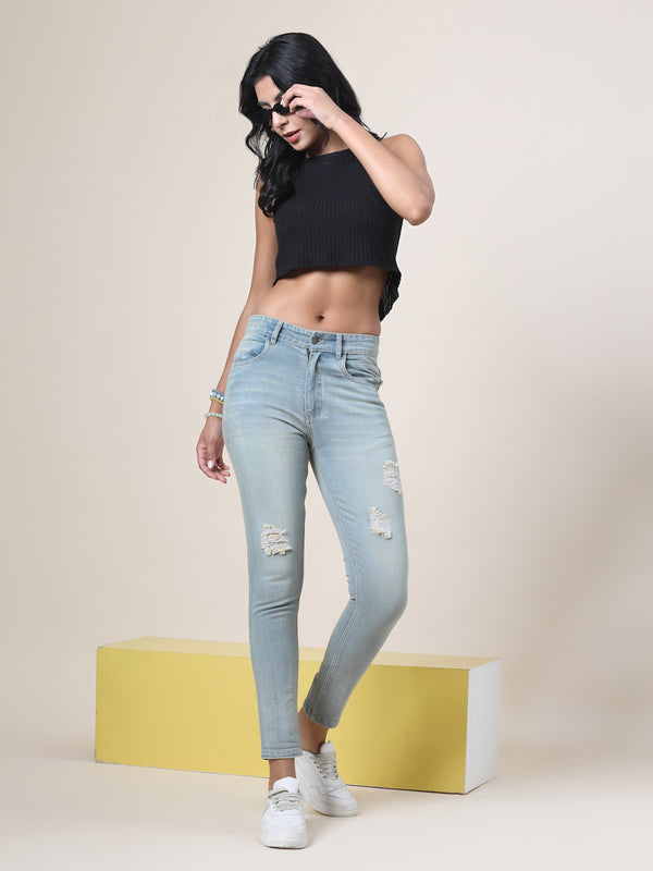 Vestido Modas Women Ice - Blue  Slim Fit Jeans