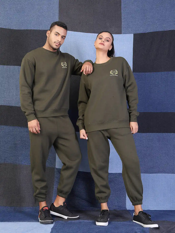 Vestido Modas Olive Unisex Oversized Sweatshirt With Jogger