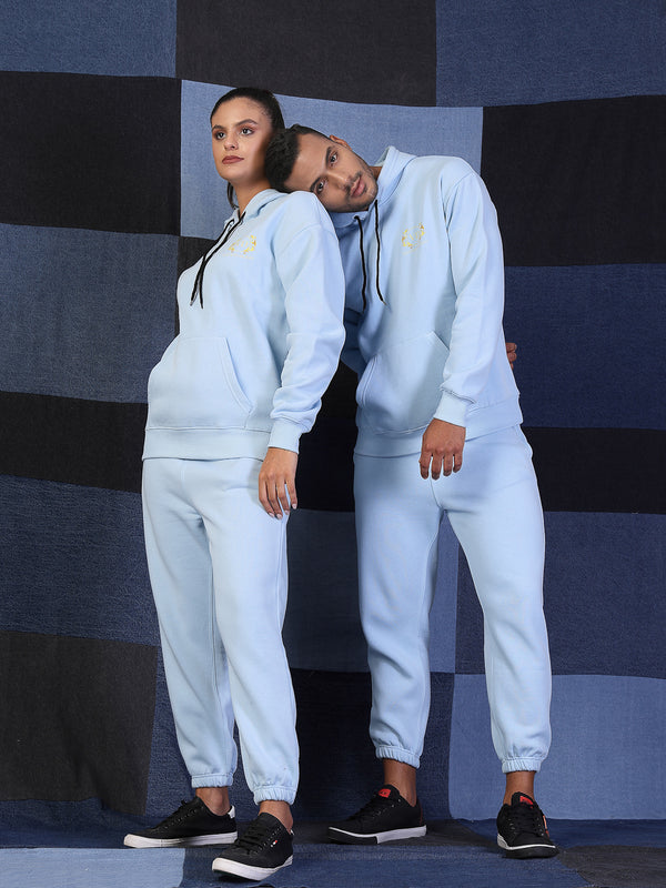 Vestido Modas Aqua Blue Unisex Oversized Hoodie Sweatshirt With Jogger