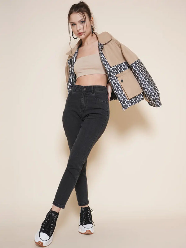 Vestido Modas Black Acid Wash Skinny Jeans