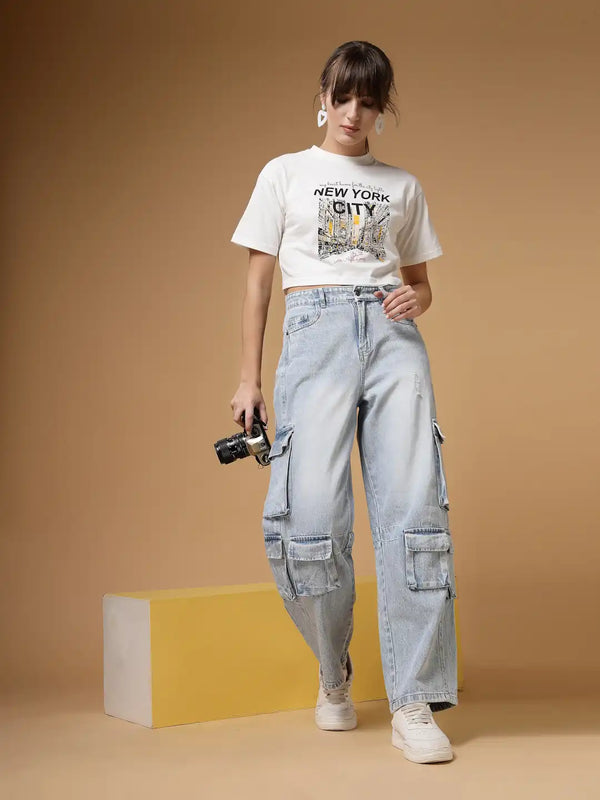 Vestido Modas Blue Multipockets Cargo Jeans