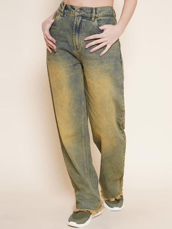 Tint Effect Straight Jeans